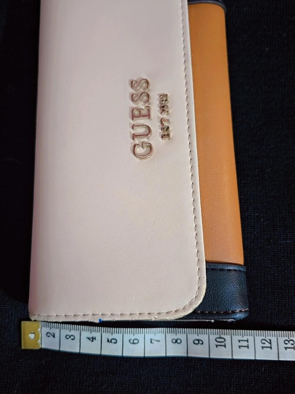 GUESS Tricolor Clutch Wallet in Blush, Tan & Black